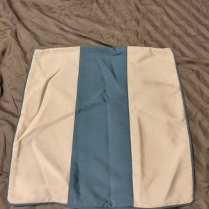 BNWOT Williams Sonoma Home Wide Stripe Sunbeella Outdoor Pillow Cover In Blue